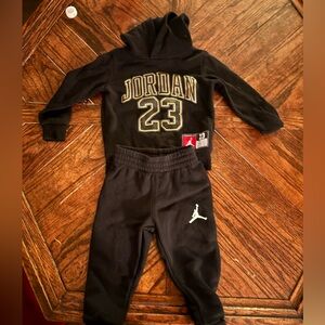 Jordan Kids Black Joggers with Logo